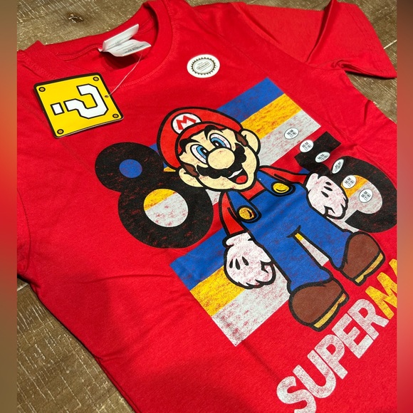 Super Mario Kids T-shirt Sz Medium 7/8 - Picture 2 of 5